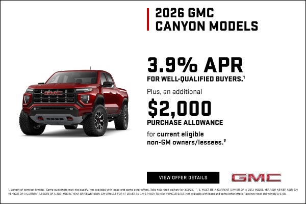 3.9% APR for well-qualified buyers.1

Plus, an additional $2,000 PURCHASE ALLOWANCE for current e...